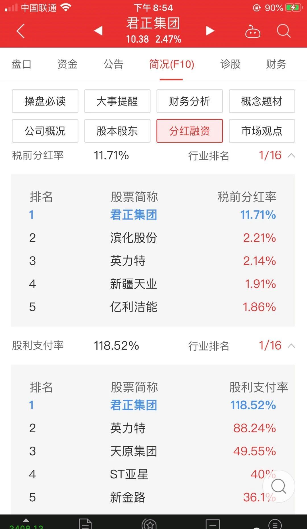 君正集团|君正集团：不差钱，年度股利支付率高达118.52%