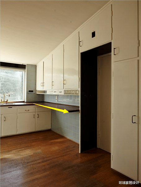 |橱柜延伸一块悬空隔板，厨房烧饭再也不会觉得挤了！清爽整洁！