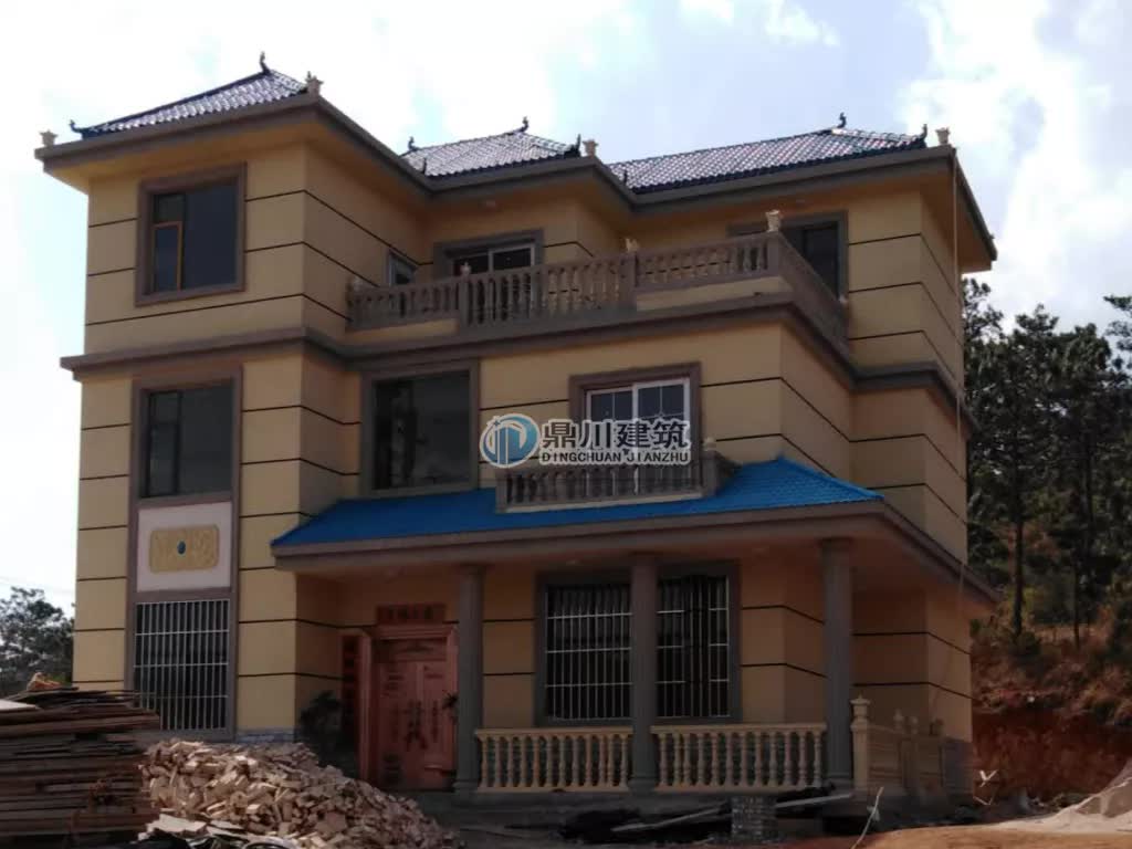 |12×9米三层别墅,外观大气,居住舒适,建好实拍完美过效果图