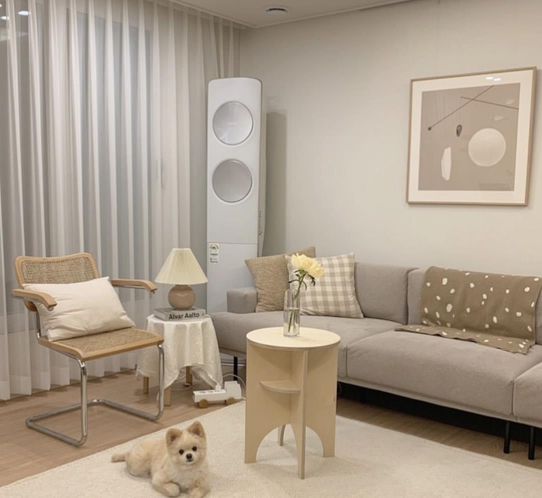 |78㎡！一屋一狗一人独居！她把家布置得简单唯美，一个人住太舒服