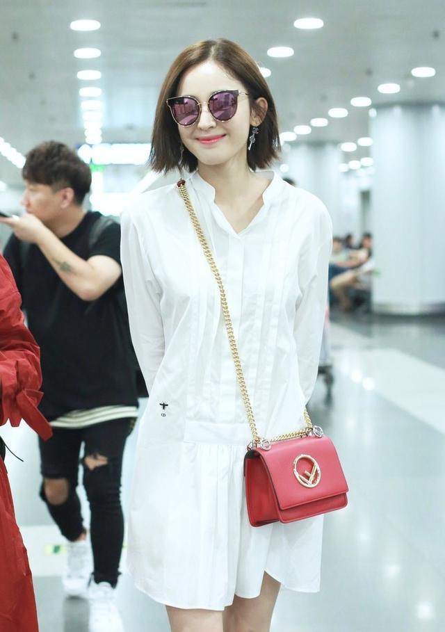 古力娜扎|古力娜扎真是“冰美人”，穿“钻石裙”冷艳高贵，红唇卷发气场强