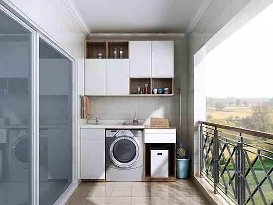 @阳台设计成洗衣区,3件事不要忘,颜值高使用更便捷