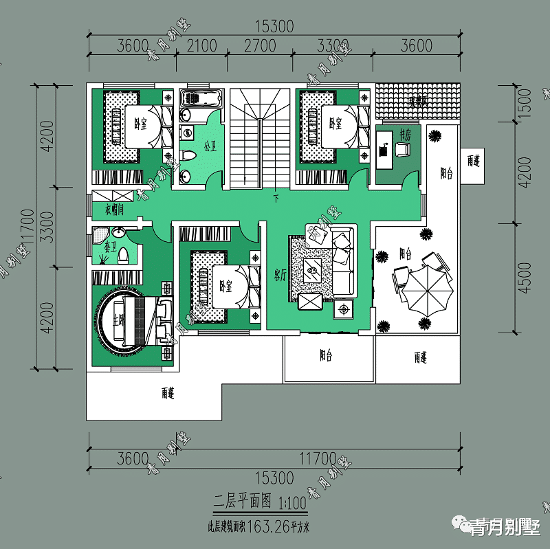 「」15.3×11.7米二层新中式别墅,时尚秀气,经典耐看