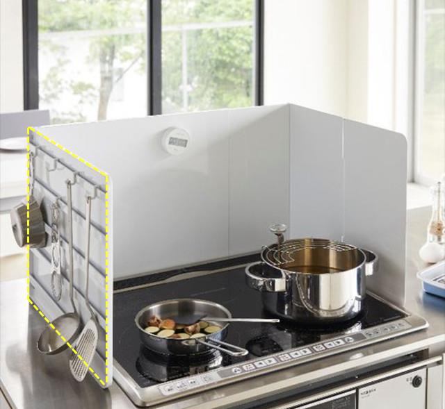 |用了5年的厨房，多亏在灶台加个伸缩挡油板，台面整洁不用天天擦