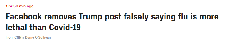 |川普一席话把美媒炸醒了脸书删帖 Twitter禁评!