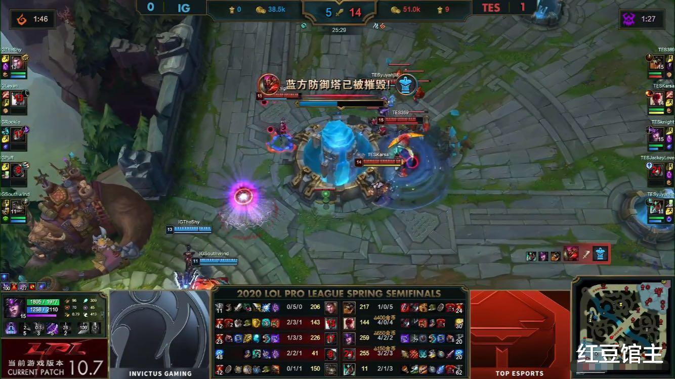 ig：IG最绝望局Theshy挂机等推，小乐言被完爆等不来宁，JKL打爆Puff