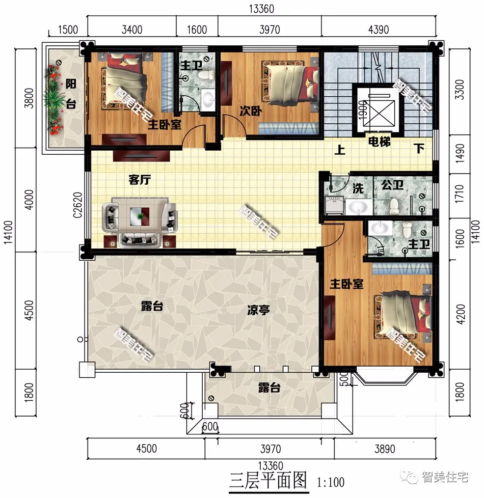 |2栋带地下室设计的别墅，豪华气派，一看就是家境殷实