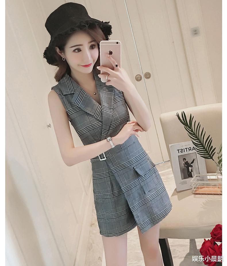 「西装」无袖西装连体裤，变身职场气质女王