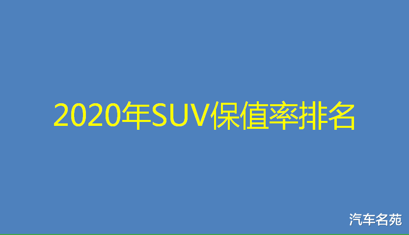 「奇瑞」官宣！2020年SUV保值率最新排名出炉：80款车型上榜，你的车排名第几？