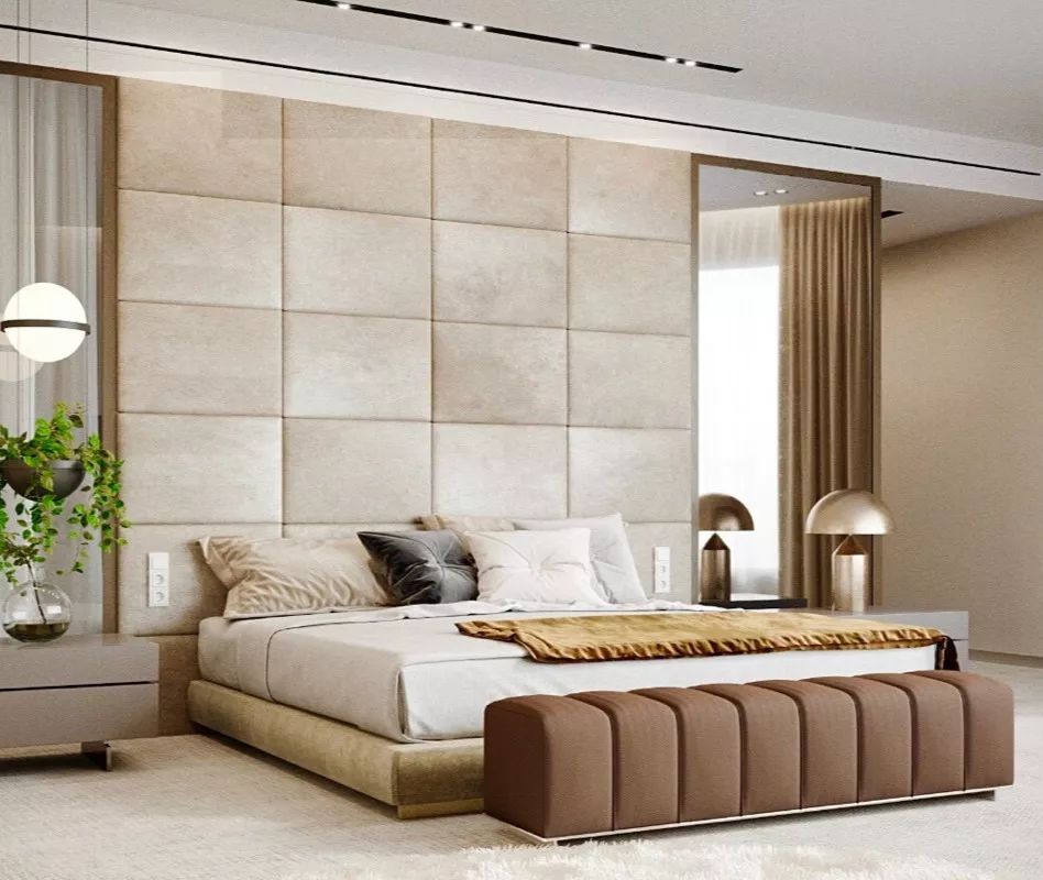 『』背景墙石膏线out了，现在流行这样设计