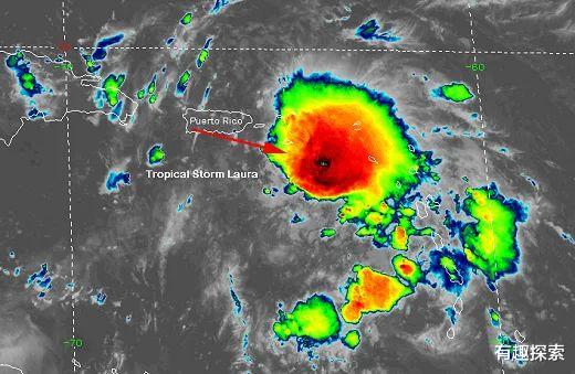 颜宁|大西洋风暴“劳拉”上方现巨型喷流， 蘑菇状，向太空边缘飞去