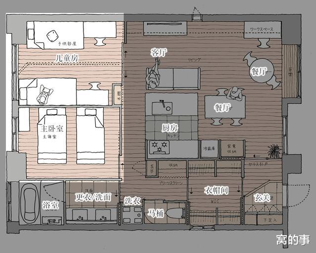衣帽间|日本住宅的智慧，全藏在这套74㎡的房子里了，住起来真的超舒服！