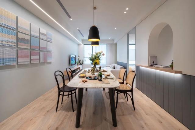 莫兰迪|73㎡现代简约三居室，莫兰迪色调美翻了，小户型装修必看