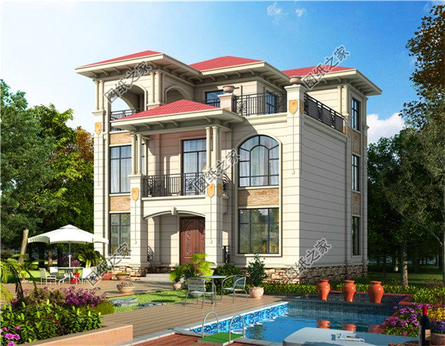 |这样的三层豪华大气欧式别墅，村里盖一栋，父母都为你自豪