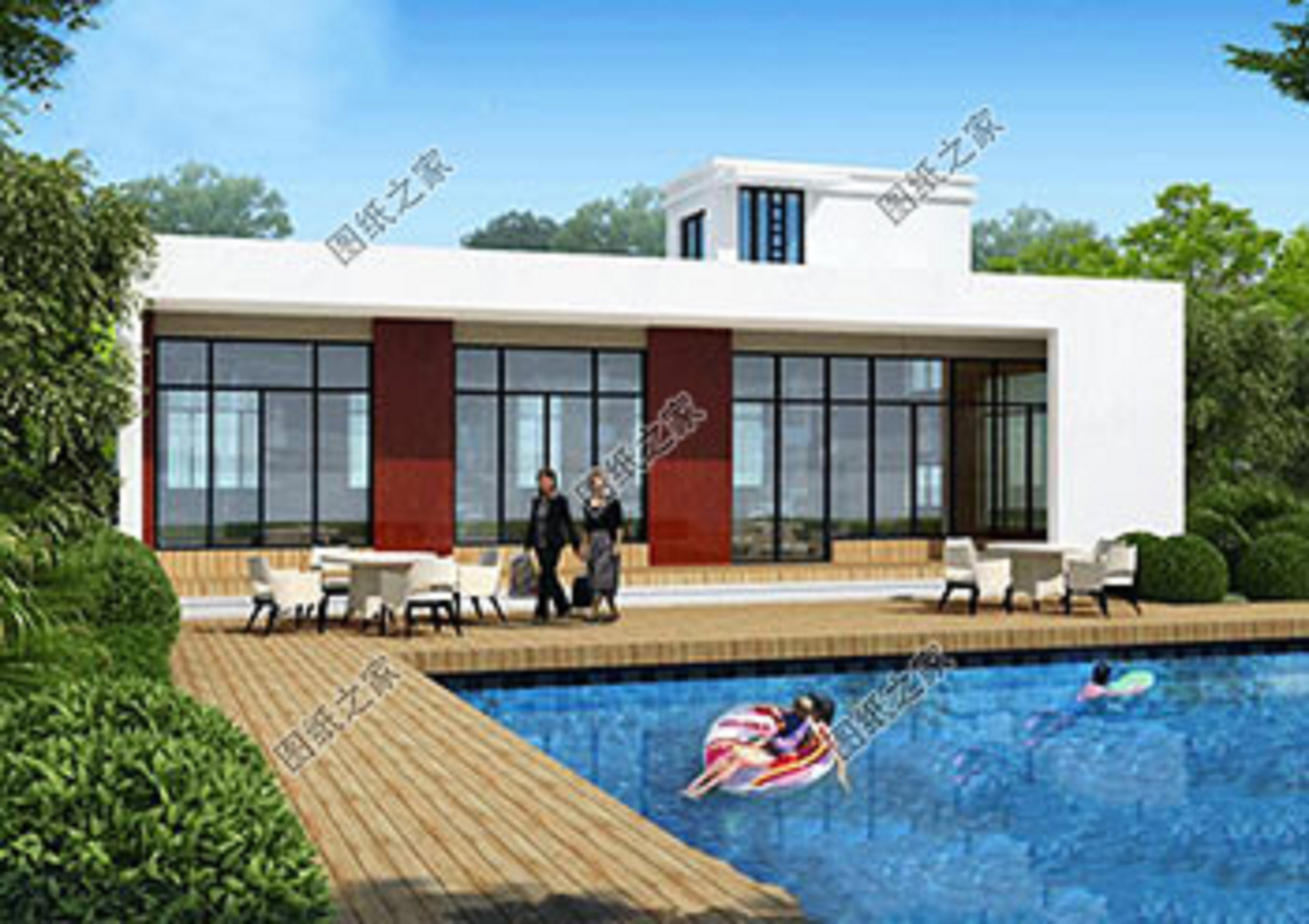 |6套高颜值别墅效果图带户型图，美观实用，百看不厌！