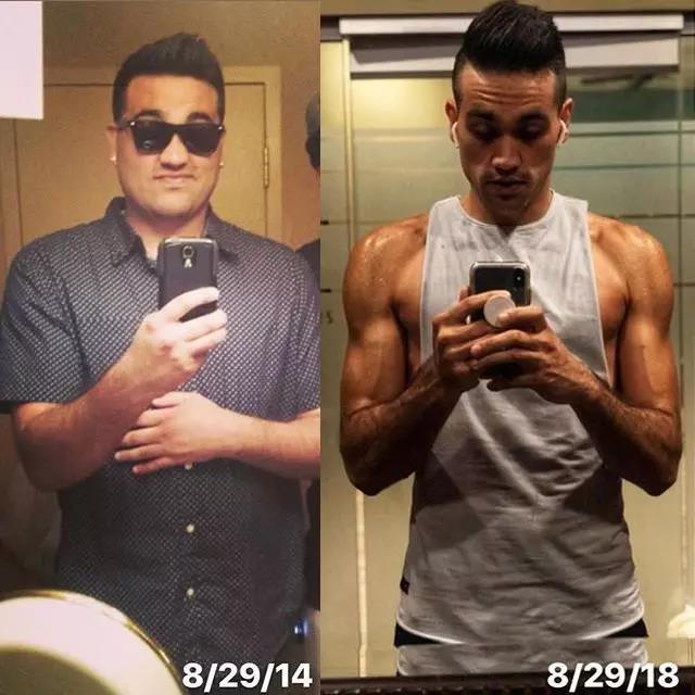 @235斤啤酒肚男减掉77斤，练出6块腹肌，瘦下来才知道自己长这样！