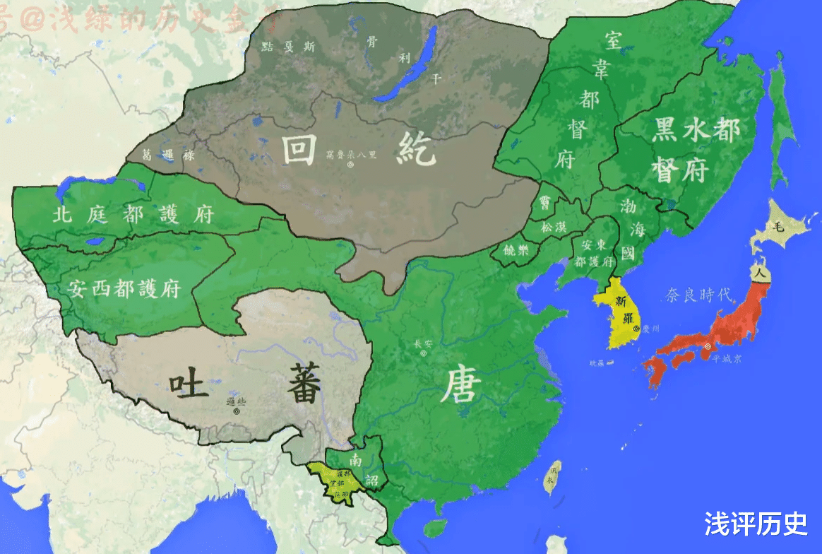 日军@通过地图看唐朝版图变迁：一个庞大帝国，最后走向瓦解