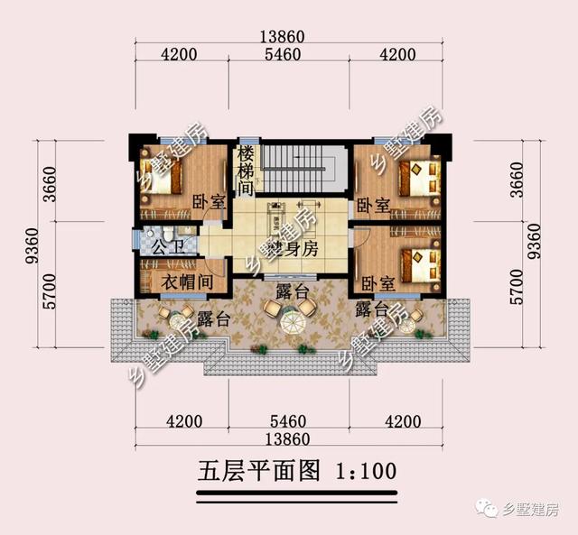 ▲五层新中式豪华别墅，75万左右建成，家里再多的人也不怕住不下