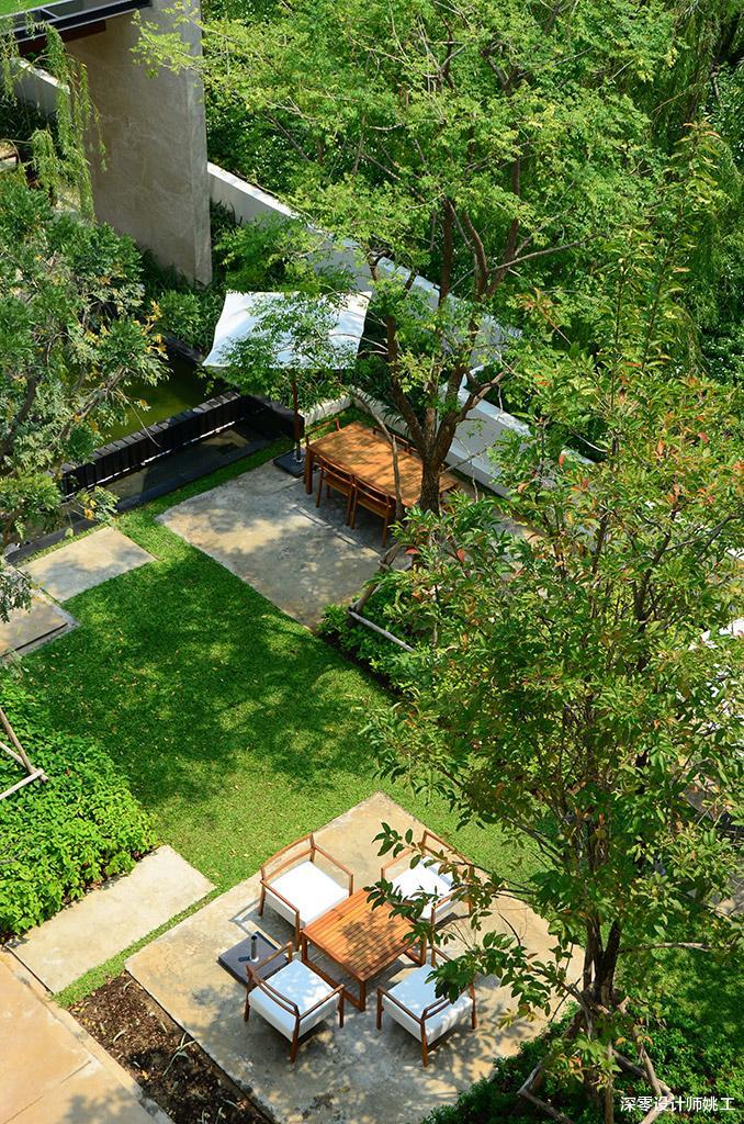 |有个长方形庭院就是好，花园水景划分4个区域，收获别人4倍快乐