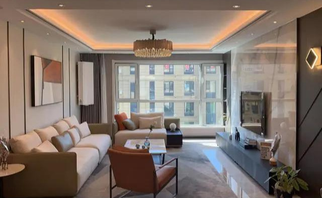 |晒晒2020年流行的现代轻奢，不简单的装修，进门就被客厅迷住了