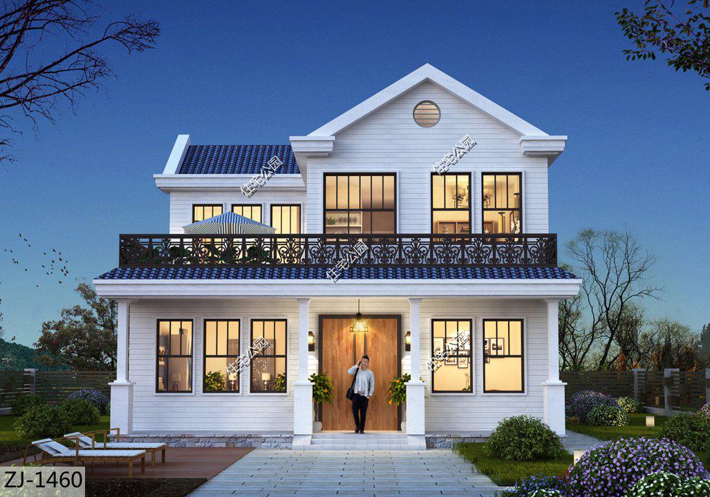 |占地仅89平的农村别墅，美式风格10×8米，这样布局实用吗？