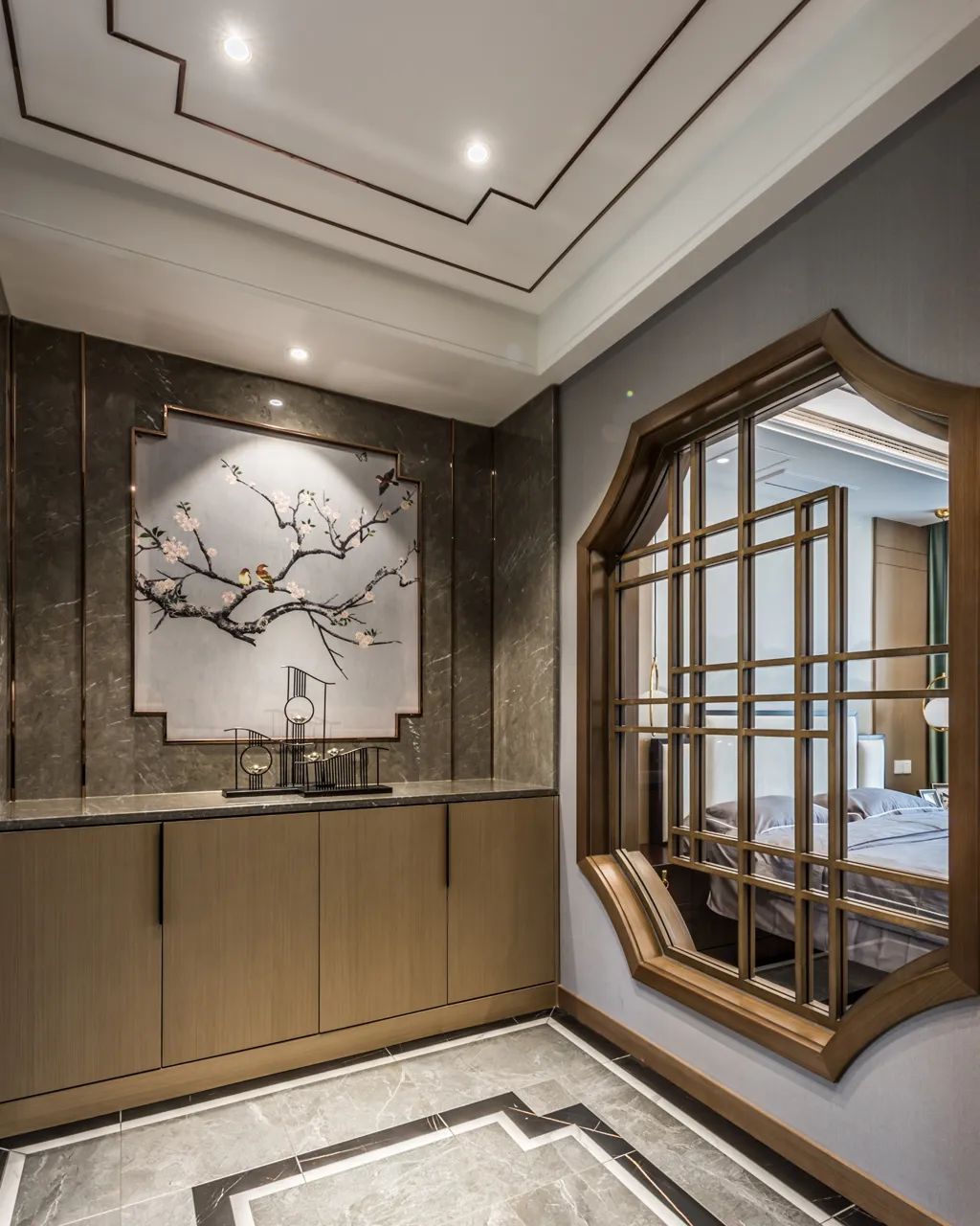 『』现代优雅的别墅，装成新中式风格，静谧舒适、雅致禅意的生活