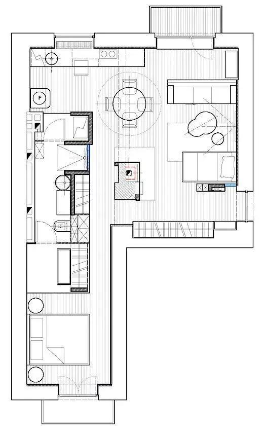 |66㎡小户型，红砖+白墙，细腻与粗犷。奶奶却以为我没钱装修