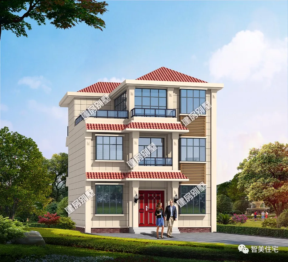 ##宽10米多的两栋农村别墅，生活质量，与室外空间也有联系