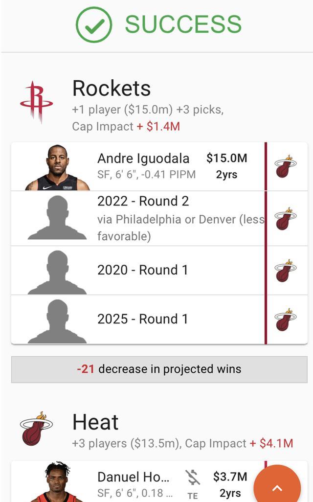 火箭队|好突然！火箭热火篮网多人大交易达成！帕金斯：新赛季好看了