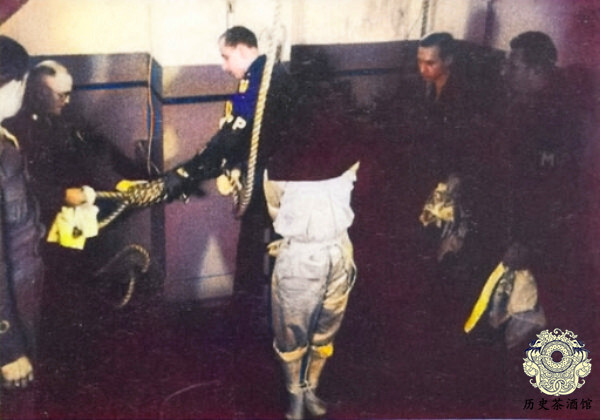 松井石根|南京大屠杀主犯松井石根绞刑现场老照片：被吊在半空挣扎12分30秒
