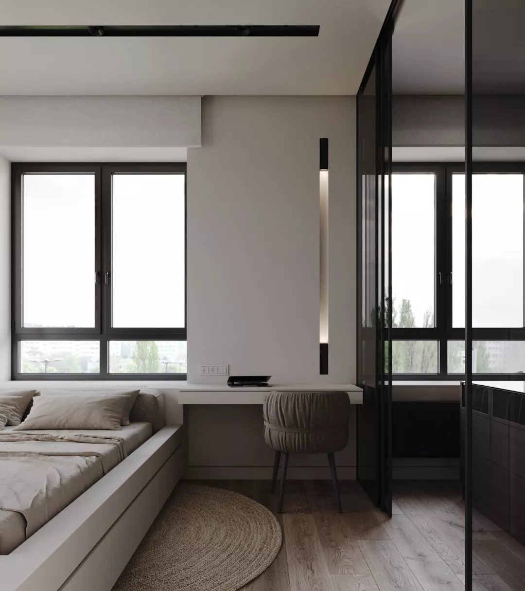 「」66平的极简风小户型，改造成舒适的公寓，适合小情侣的家