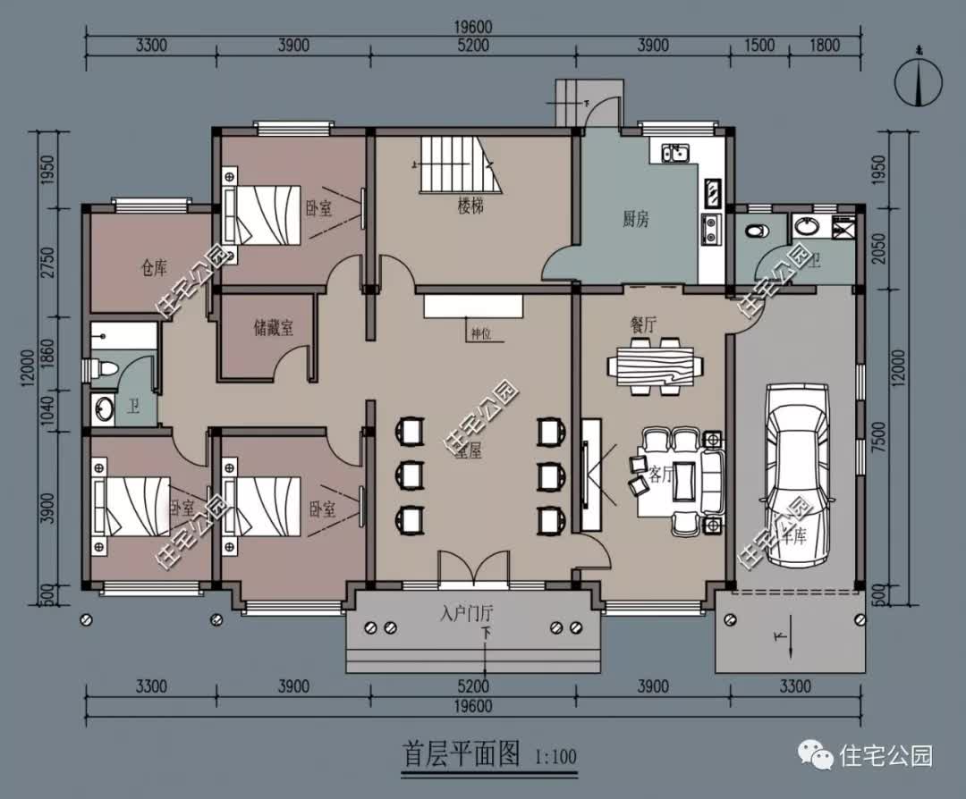 |30套经典农村法式风格户型图，带效果平面展示