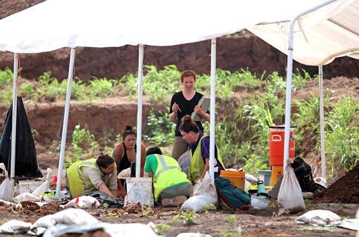 睹图|学校工地挖到一块白骨，随后工人挖出95具尸骨其中一具是女性