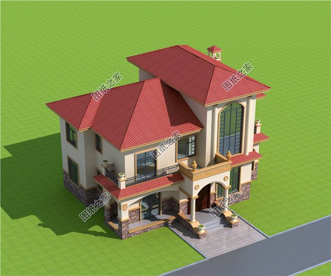 |新款二层小别墅设计图，欧式风格，第三款非常的受欢迎