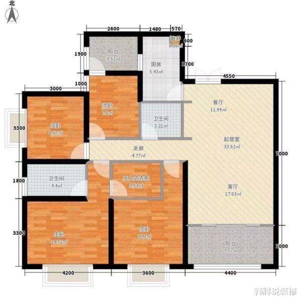 【】婆家买房娘家负责装修，118㎡装成四居室，两边父母都可以住