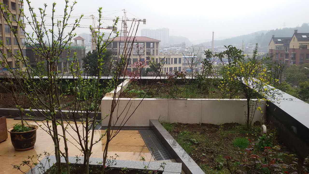 『』180㎡露台造园，买了带露台的房子，老公亲自设计，出门就是花园