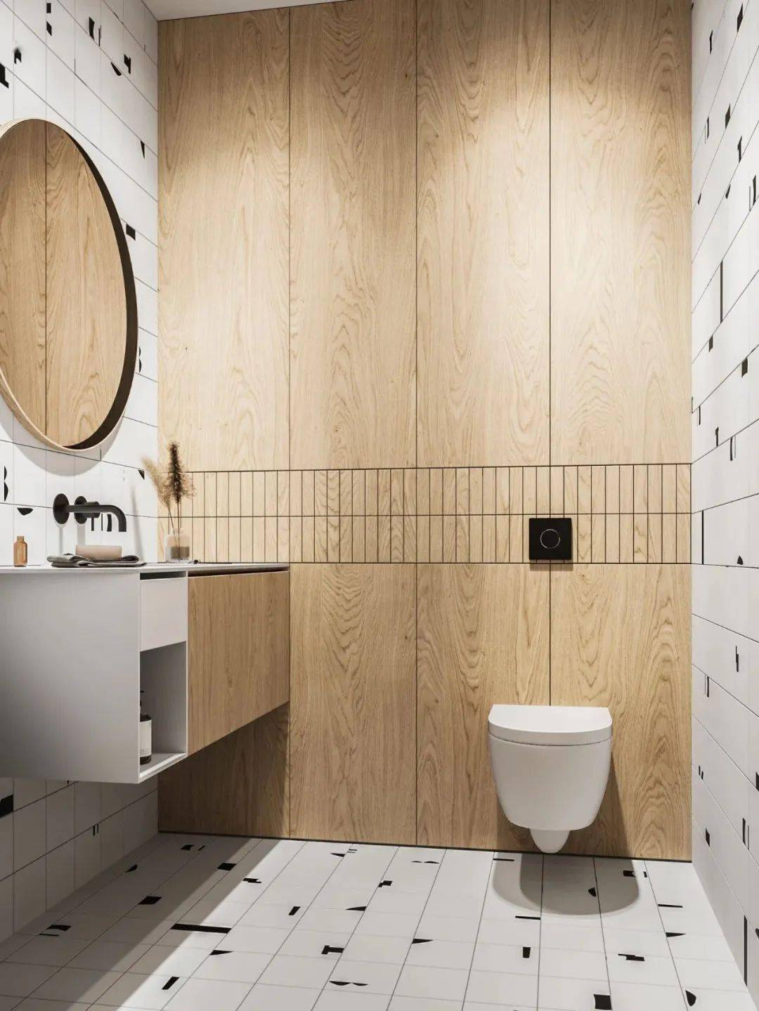 家变|放弃踢脚线原木元素，92㎡的家变得自然素净~