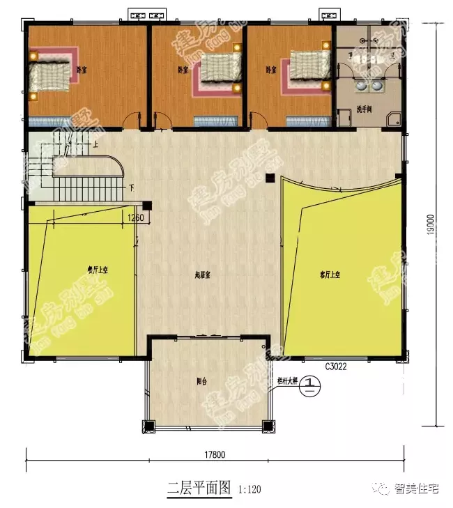 ▲客厅挑空设计的两栋别墅,第一栋带车库,第二栋有多豪华自己看