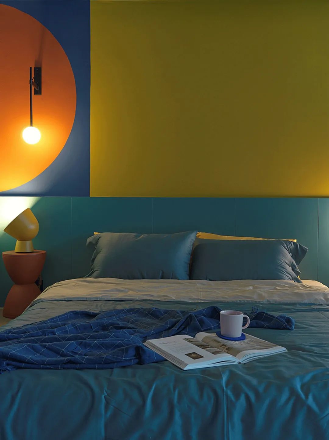 「」59㎡现代摩登，鲜艳大胆的色彩，小资优雅好情趣