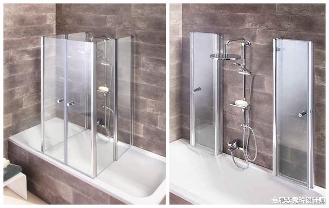 「」3平卫生间非要放浴缸，为了干湿分离，装6扇折叠玻璃墙！引得一栋楼业主效仿