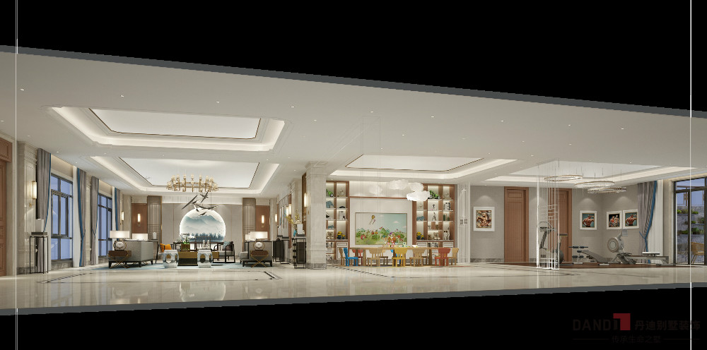 |855m2新中式豪宅设计，装修清雅意境十足，邻居都过来围观了！