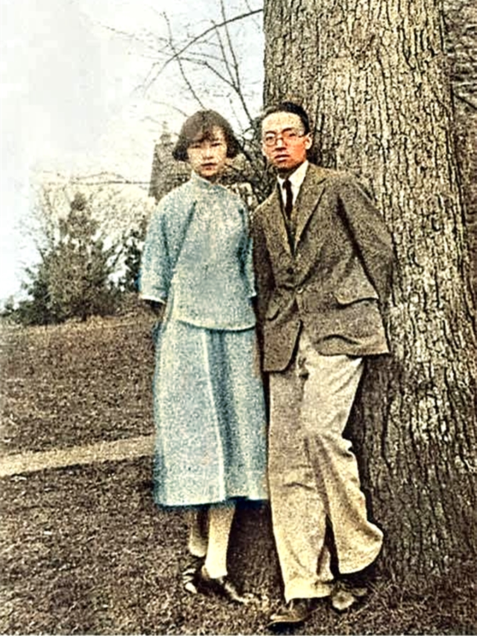 林徽因|罕见梁思成和林徽因合影,气质优雅郎才女貌,两人带病设计国徽