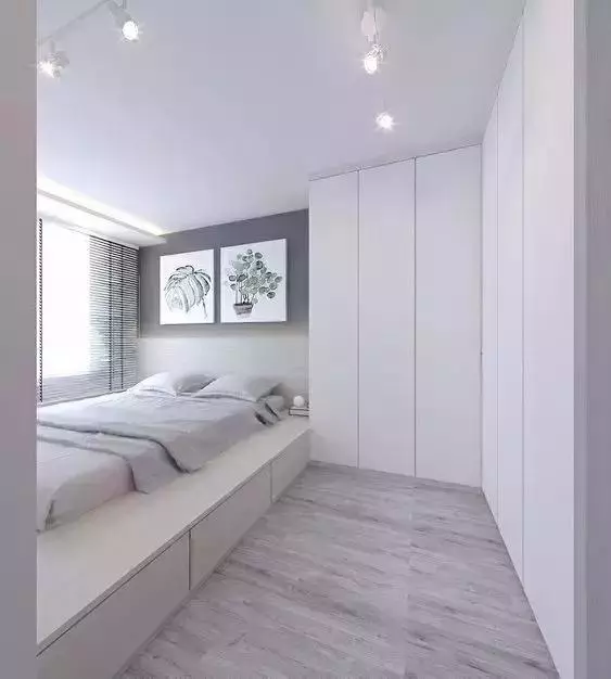 ：现在榻榻米已经落伍了，一体化的地台卧室设计正流行