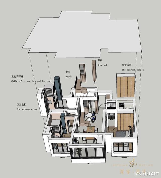 「」真看不出来她家只有87㎡，客厅取消沙发和茶几，一眼望去分外明亮