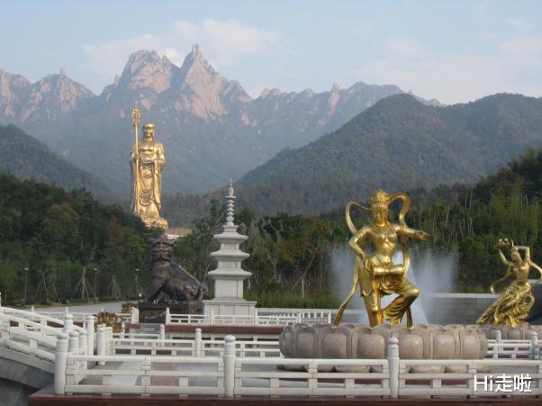 【九华山景区】世界最高的地藏菩萨像，高99米耗资16亿，荣获世界五大之最