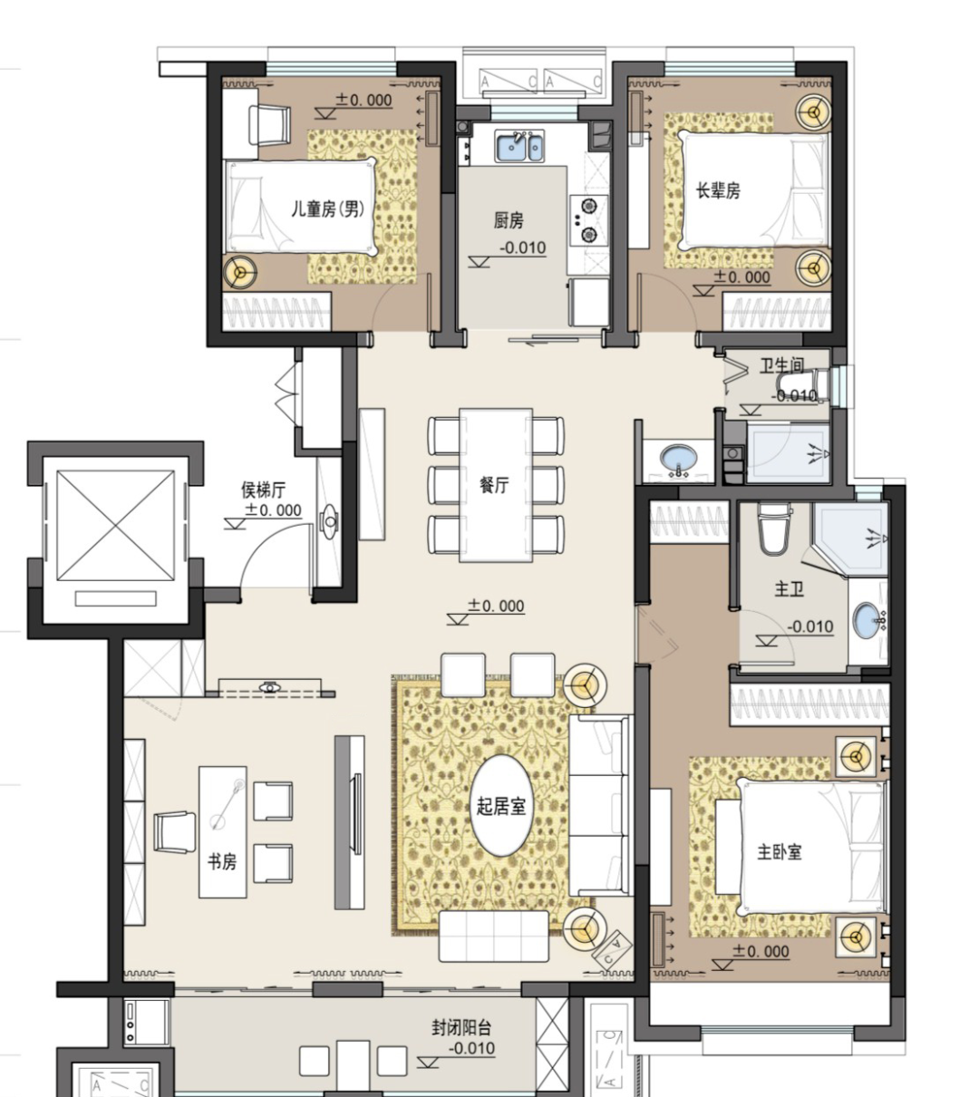 |三套样板房，不同风格不同韵味