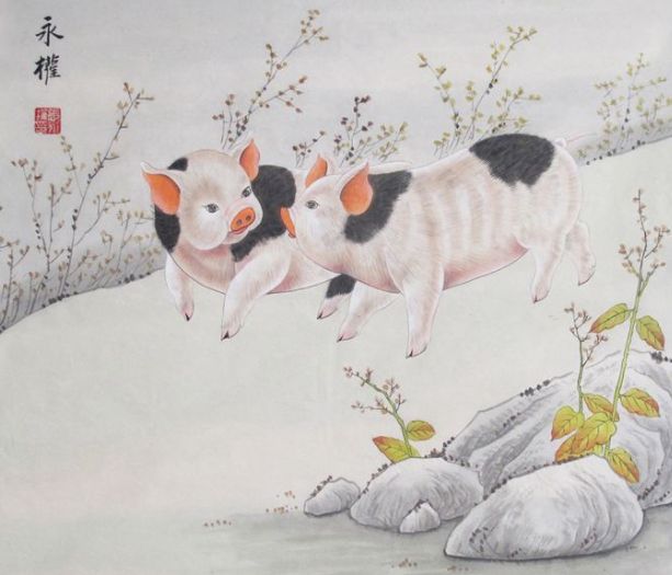 『』生肖猪：明天上天派来钦差，接下有“囍”进门，吉兆！