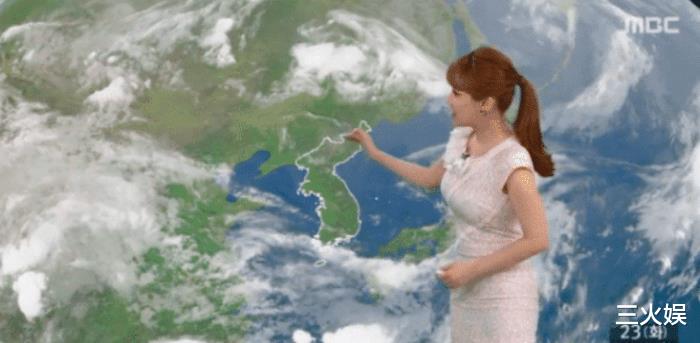 “韓國朝鮮”的天氣預報女主持對比太強烈，為瞭“收視率”，真是不擇手段！-圖2