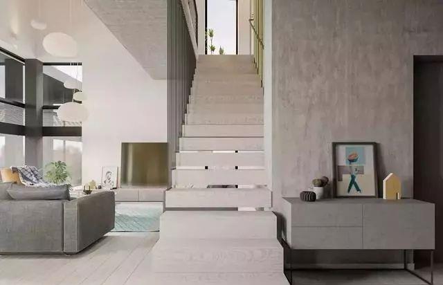 ▲国外正流行的“悬浮式”楼梯，惊艳到我了