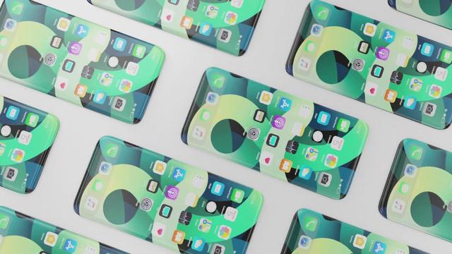iPhone|iPhone13概念图：四曲面环绕屏覆盖边框，无充电接口和实体按键
